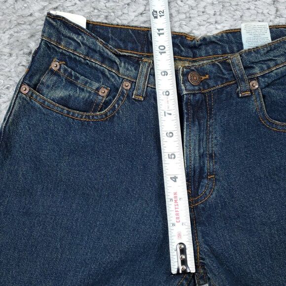 Vintage Jordache Y2K Style Flare Leg 5 Pocket Low Rise Jeans Size 7 8 Dark Wash - Picture 8 of 9